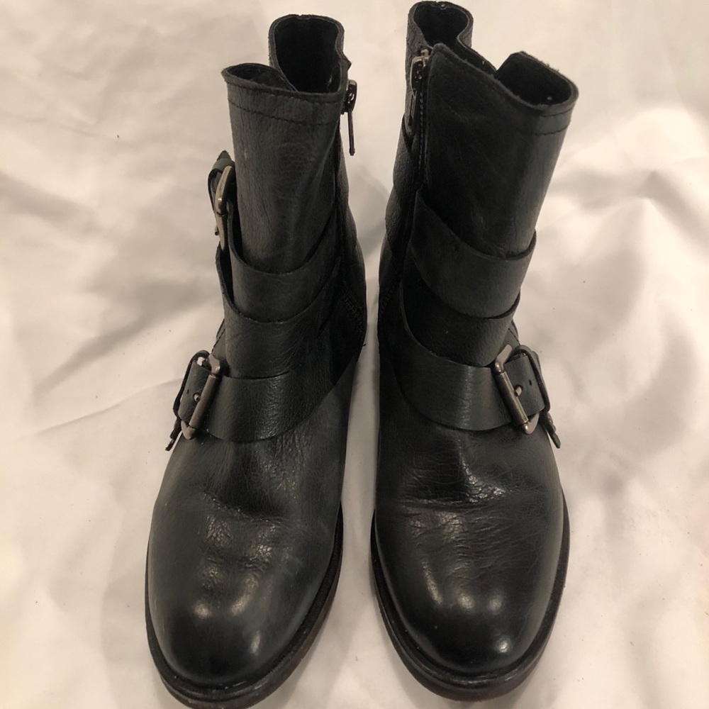 Black Treasure & Bond Ankle Moto Booties